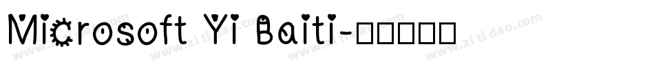 Microsoft Yi Baiti字体转换